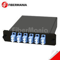 12 Fiber MTP Male to LC Duplex Single Mode Cassette 6 Ports Fully Loaded
