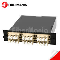 24 Fiber MTP Male to LC Quad Multimode Cassette 6 Ports Fully Loaded