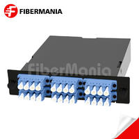 24 Fiber MTP Male to LC Quad Single Mode Cassette 6 Ports Fully Loaded