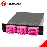 12 Fiber MTP Male to SC Duplex Multimode OM4 Cassette 6 Ports Fully Loaded