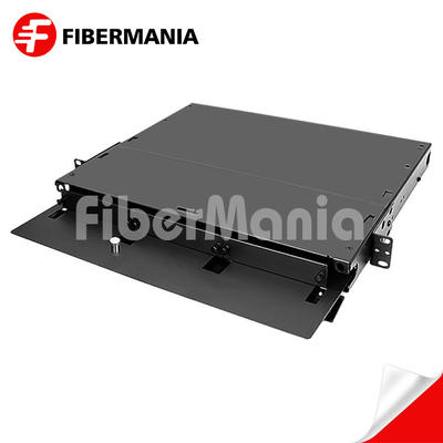1U 19” Fiber Optic Patch Panel Loads 3 LGX Adapter Panels – Rack Mount