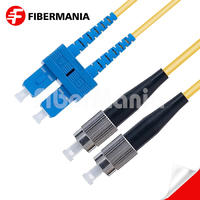 1M FC/UPC-SC/UPC Duplex 9/125 OS2 Single Mode OFNR Fiber Optic Patch Cable 3.0mm – Yellow