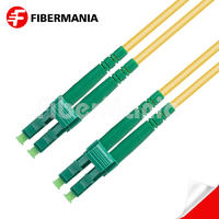 1M LC/APC-LC/APC Duplex 9/125 OS2 Single Mode OFNR Fiber Optic Patch Cable 3.0mm – Yellow