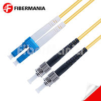 1M ST/UPC-LC/UPC Duplex 9/125 OS2 Single Mode OFNR Fiber Optic Patch Cable 3.0mm – Yellow