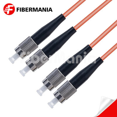 1M FC/UPC-FC/UPC Duplex 62.5/125 OM1 Multimode OFNR Fiber Optic Patch Cable 3.0mm – Orange