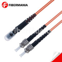 1M ST/UPC-MTRJ/PC Duplex 62.5/125 OM1 Multimode OFNR Fiber Optic Patch Cable 3.0mm – Orange