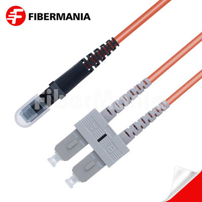 1M SC/UPC-MTRJ/PC Duplex 62.5/125 OM1 Multimode OFNR Fiber Optic Patch Cable 3.0mm – Orange