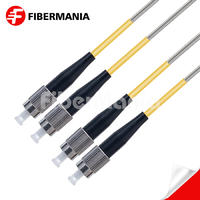 1M FC/UPC-FC/UPC Duplex 9/125 OS2 Single Mode OFNR Armored Patch Cable 3.0mm – Yellow