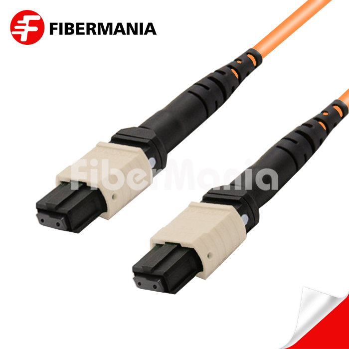 MTP Female to MTP Female Trunk Cable Assembly 12 Fibers Polarity A OM1 62.5/125 2M