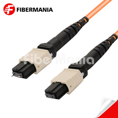 MTP Male to MTP Female Trunk Cable Assembly 12 Fibers Polarity A OM1 62.5/125 2M