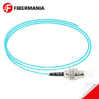FC/UPC Simplex Fiber Optic Pigtail, OM3 50/125um, Aqua Jacket, 0.9mm, 1M
