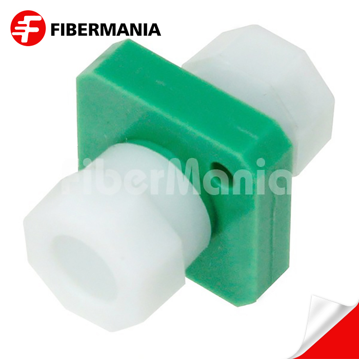FC/APC-FC/APC Single Mode Simplex Plastic Fiber Optic Adapter – Green