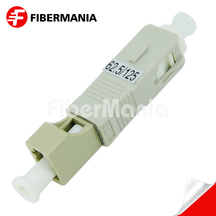 SC Male-LC Female OM1 62.5/125 Multimode Simplex Plastic Fiber Optic Adapter – Beige