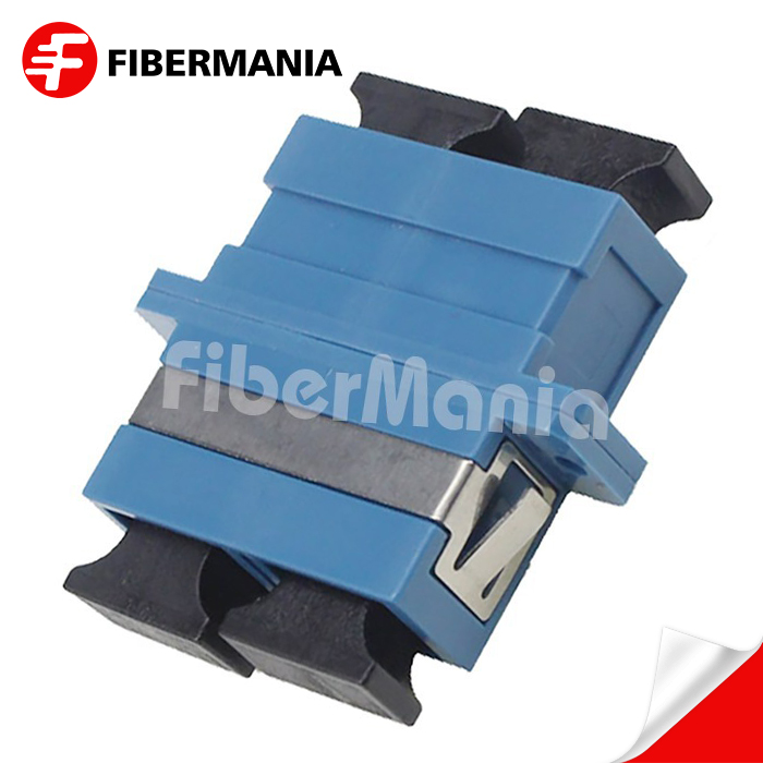 SC-SC Single Mode Duplex Plastic Fiber Optic Adapter – Blue