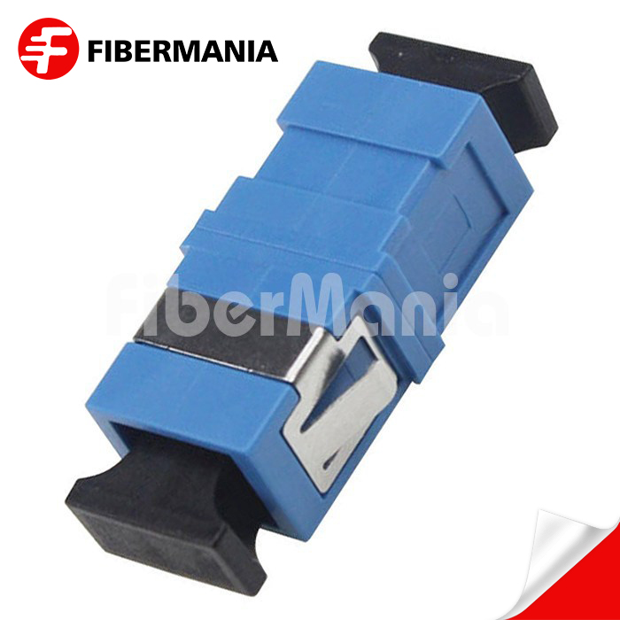 SC-SC Single Mode Simplex Plastic Flangeless Fiber Optic Adapter – Blue