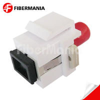 SC to FC Single Mode Simplex Fiber Optic Keystone Coupler – White