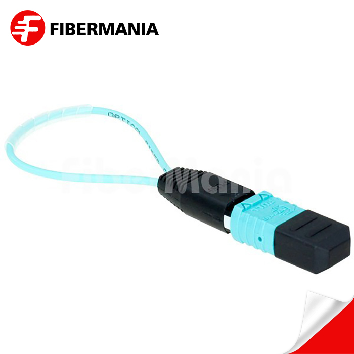 12 Fibers MPO OM3 Multimode 50/125 Fiber Loopback Cable