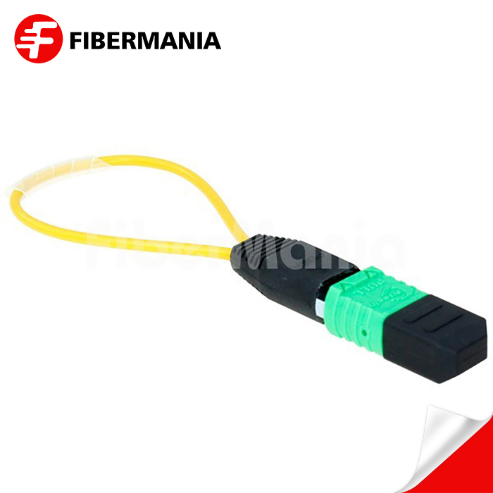 12 Fibers MPO/APC OS2 Single Mode 9/125 Fiber Loopback Cable