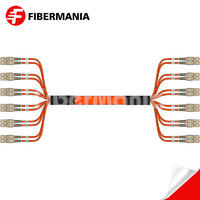 5M SC/UPC-SC/UPC 12 Strand Multimode 62.5/125 OM1 OFNR Breakout Cable 3.0mm – Orange