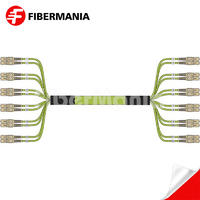 5M SC/UPC-SC/UPC 12 Strand Multimode 50/125 OM5 OFNR Breakout Cable 3.0mm – Lime