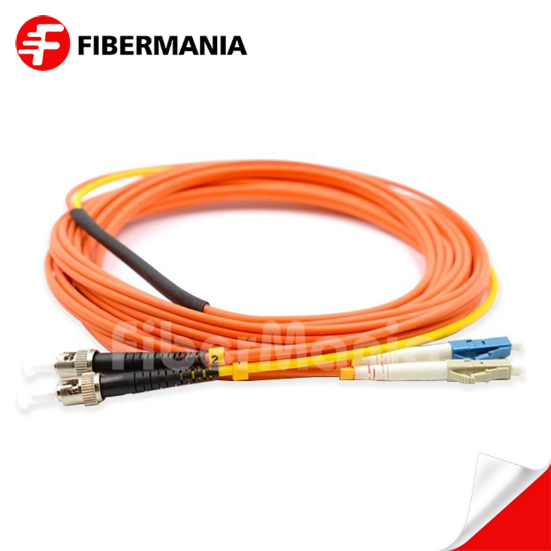 Mode Conditioning Fiber Optic Patch Cable, 2 x LC 62.5/125 to 1 x ST 9/125 & 1 x ST 62.5, 3M