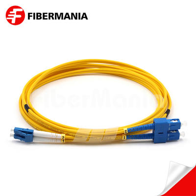 Fully Stocked SC-LC Duplex OS2 Single Mode LSZH Optical Fiber  Patch Cable