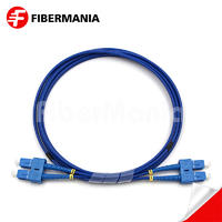 Factory Premium SC-SC Duplex Single Mode LSZH Blue jacket Fiber Optic Patch Cable